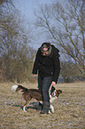 woman with Border Collie