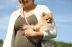 woman with Miniature Spitz