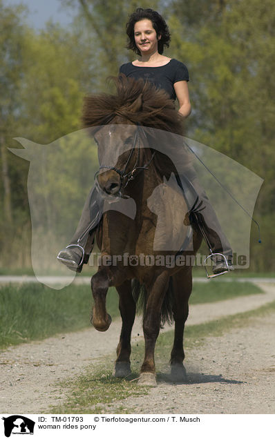 woman rides pony / TM-01793