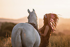 woman and Connemara Pony