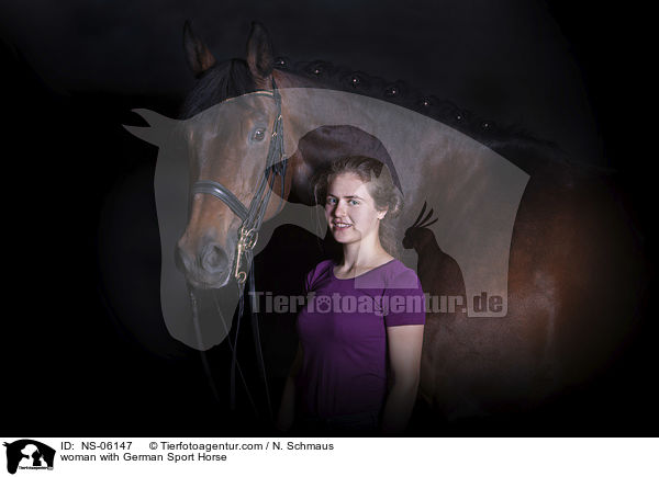 woman with German Sport Horse / NS-06147