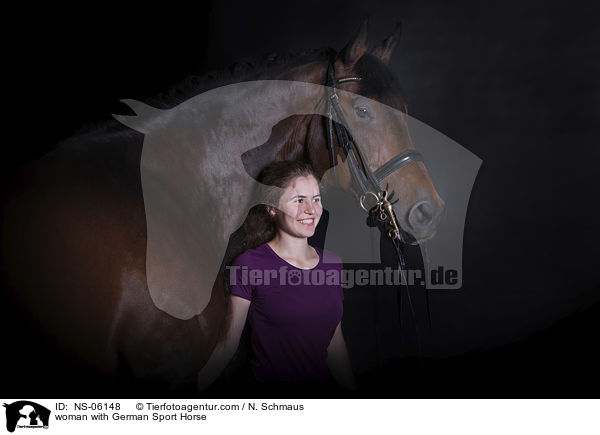 woman with German Sport Horse / NS-06148