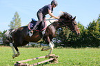 woman rides German Sport Horse
