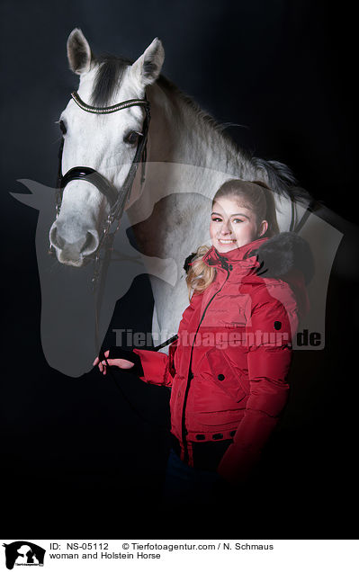 woman and Holstein Horse / NS-05112