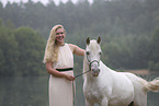 woman and pony