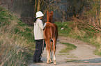 girl with foal