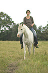 woman rides Welsh-Partbred