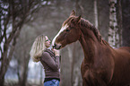 Westphalian Horse with woman