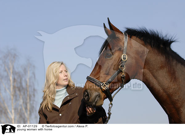 young woman with horse / AP-01129