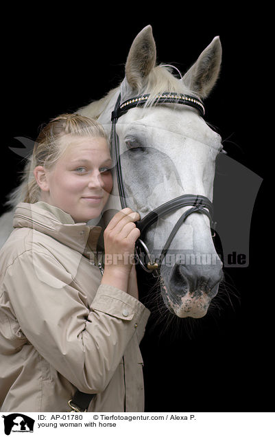 young woman with horse / AP-01780