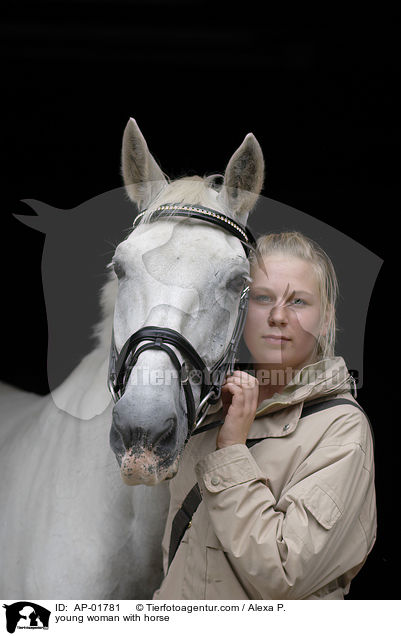 young woman with horse / AP-01781