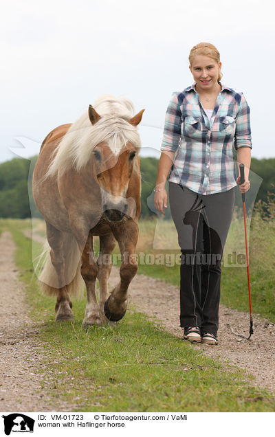 woman with Haflinger horse / VM-01723