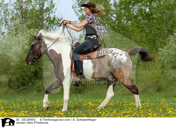 woman rides Pintaloosa / SS-26963