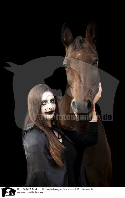woman with horse / VJ-01164