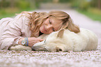 woman and Berger Blanc Suisse