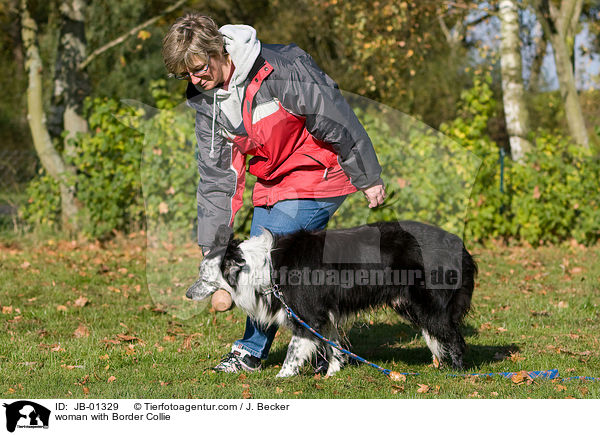 woman with Border Collie / JB-01329