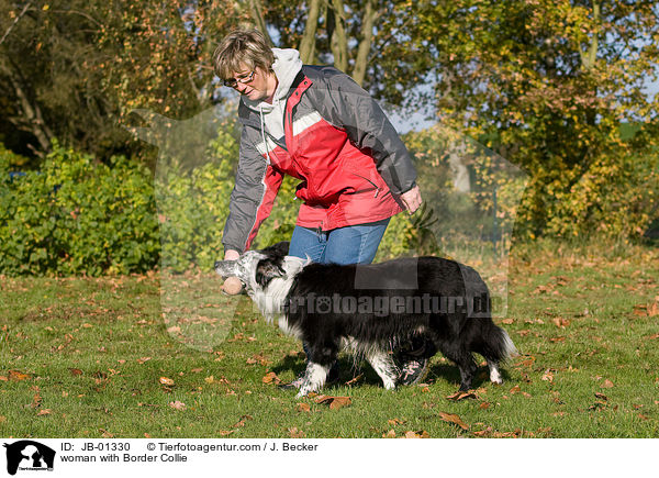 woman with Border Collie / JB-01330