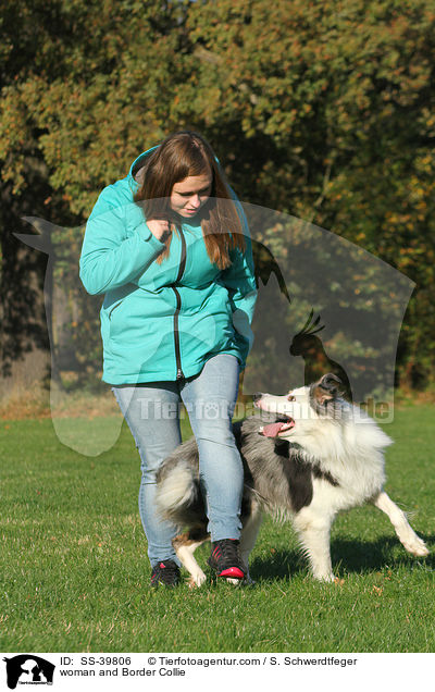 woman and Border Collie / SS-39806