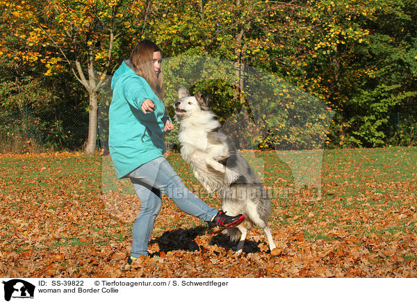 woman and Border Collie / SS-39822