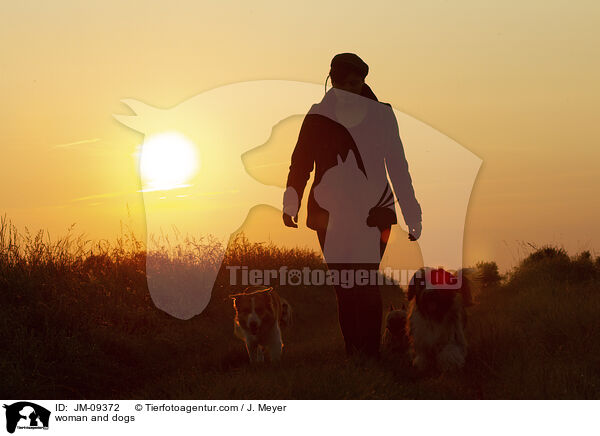 woman and dogs / JM-09372