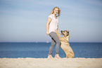 woman with Cane Corso