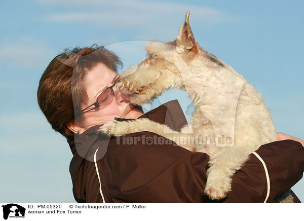 woman and Fox Terrier / PM-05320