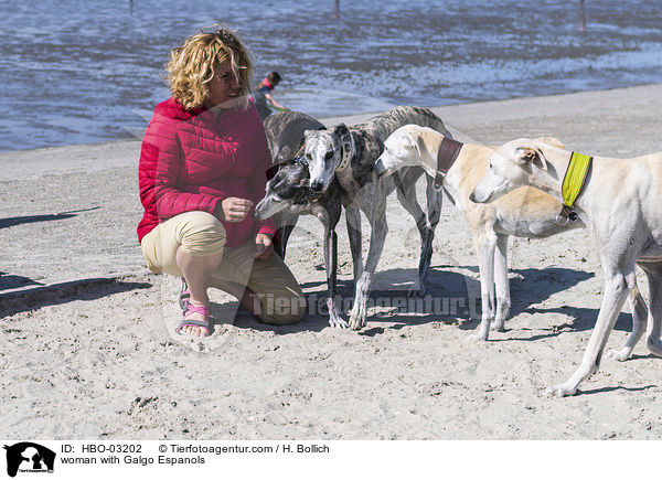woman with Galgo Espanols / HBO-03202