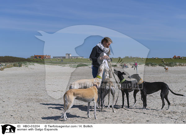 woman with Galgo Espanols / HBO-03204