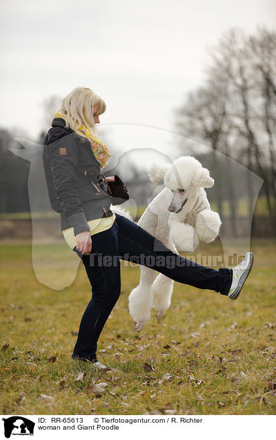 woman and Giant Poodle / RR-65613