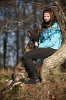 woman with Hollandse Herder