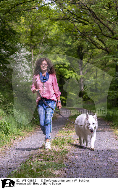 woman with Berger Blanc Suisse / WS-08872