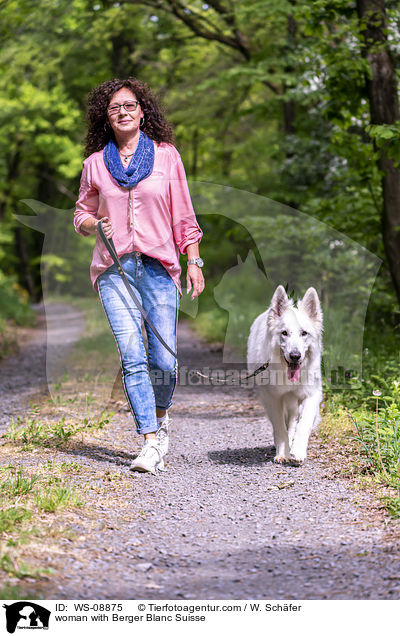 woman with Berger Blanc Suisse / WS-08875