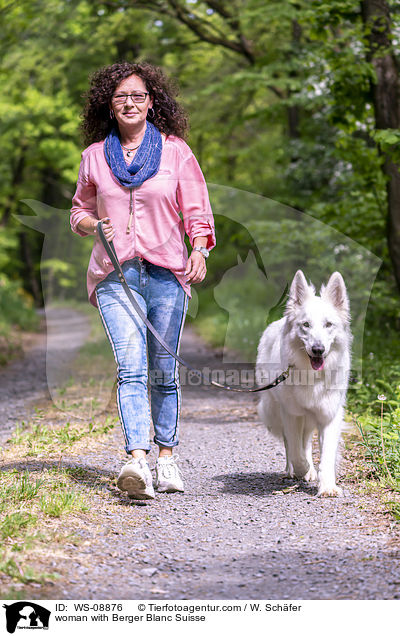 woman with Berger Blanc Suisse / WS-08876