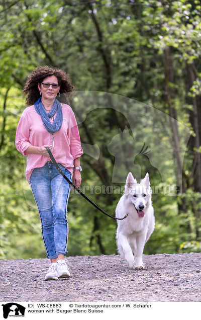 woman with Berger Blanc Suisse / WS-08883