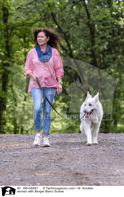 woman with Berger Blanc Suisse / WS-08897