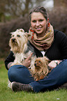 woman with Yorkshire Terrier