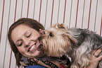 woman with Yorkshire Terrier