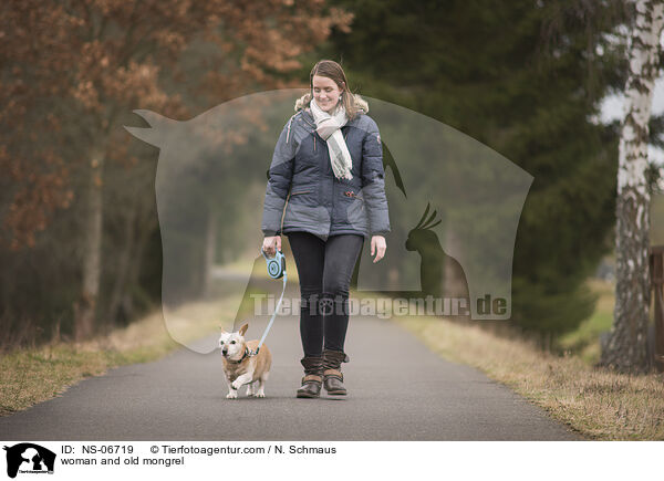 woman and old mongrel / NS-06719