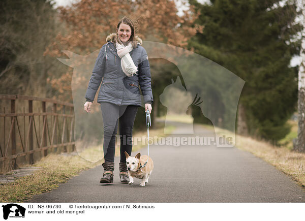woman and old mongrel / NS-06730