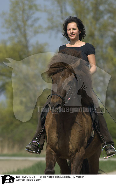 woman rides pony / TM-01795
