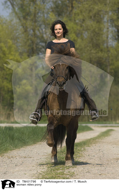 woman rides pony / TM-01796