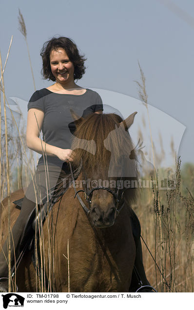 woman rides pony / TM-01798