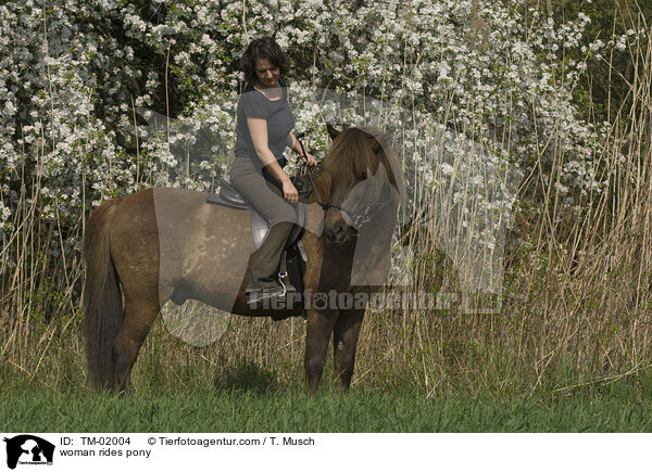 woman rides pony / TM-02004