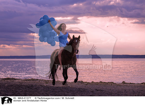 woman and Andalusian Horse / MAS-01377