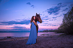 woman and Andalusian Horse