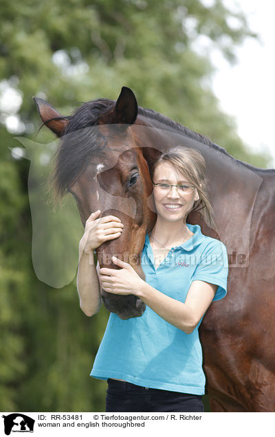 woman and english thoroughbred / RR-53481