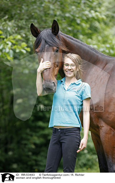 woman and english thoroughbred / RR-53483
