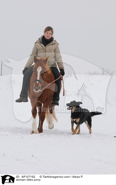 woman rides pony / AP-07192