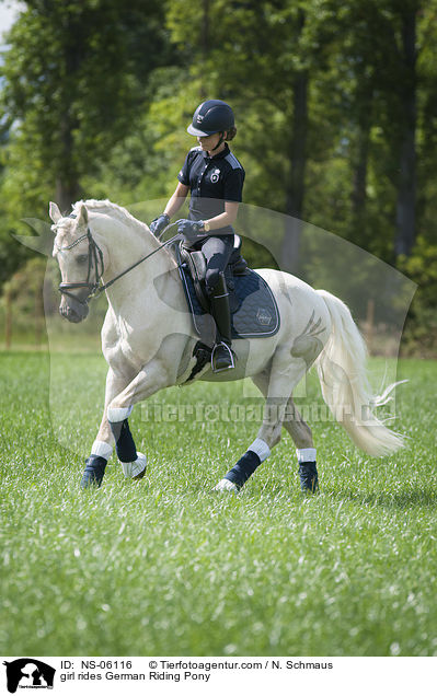 girl rides German Riding Pony / NS-06116