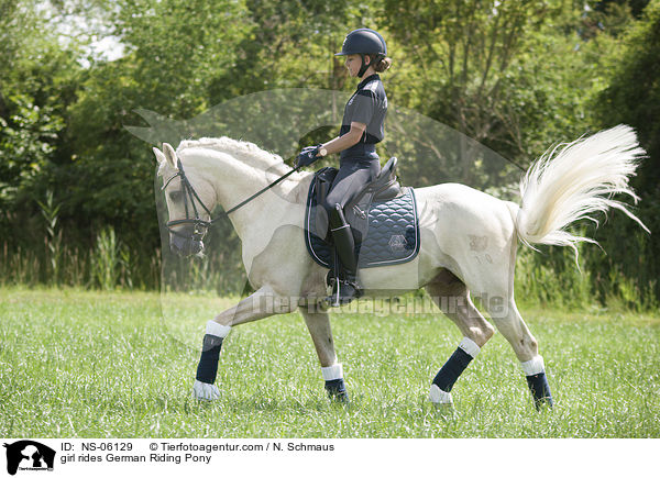 girl rides German Riding Pony / NS-06129